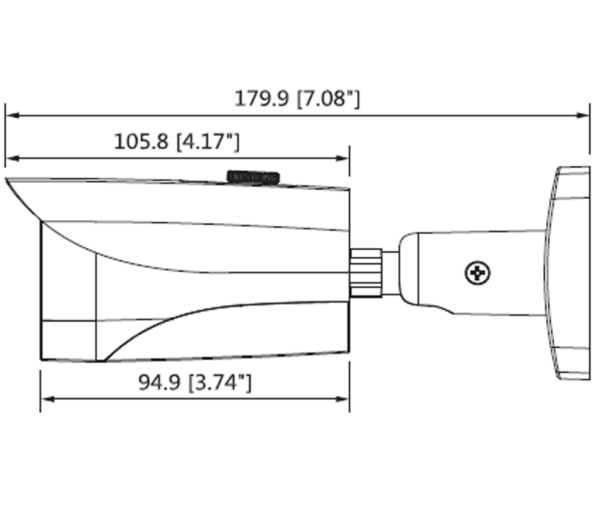 CÁMARA BULLET DAHUA (DH-HAC-HFW2802E-A-0360B) 4K STARLIGHT,8MP,3.6MM,IP67,3DNR,MIC