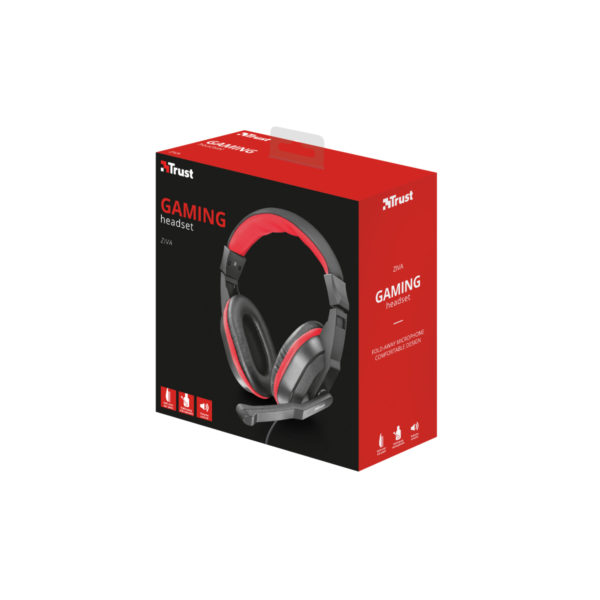 AUDIFONOS TRUST ZIVA (21953) GAMING HEADSET BLACK,3.5MM*2