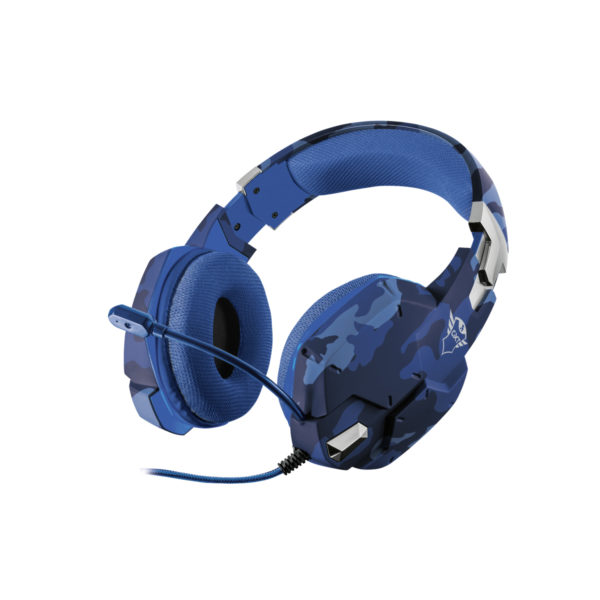 Audifonos Trust Gxt (23249) 322b Carus Gaming Headset Blue Camo,3.5mm 3 Y 4 Pins,pc, Xbox,ps5,switch