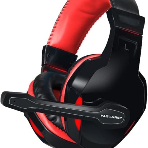 AUDIFONOS YAGUARET (HGKRAVENYGT) KRAVEN GAMING CONMICROFONO COLOR ROJO/NEGRO,3.5