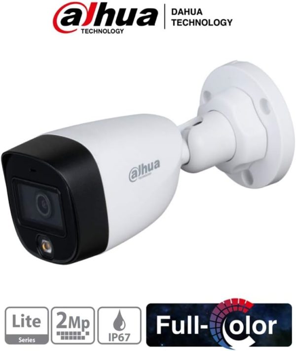 CÁMARA BULLET DAHUA (DH-HAC-HFW1209CN-LED-0280B) FULL COLOR 1080P, 106 GRADOS, IP67, CVI,AHD Y CVBS