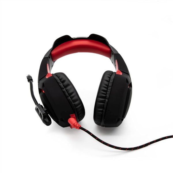 AUDIFONOS YEYIAN (YDW-33402) GAMER WICKED SERIE 3000,ALAMBRICO,USB,CONTROL,RGB,NEGRO ROJO