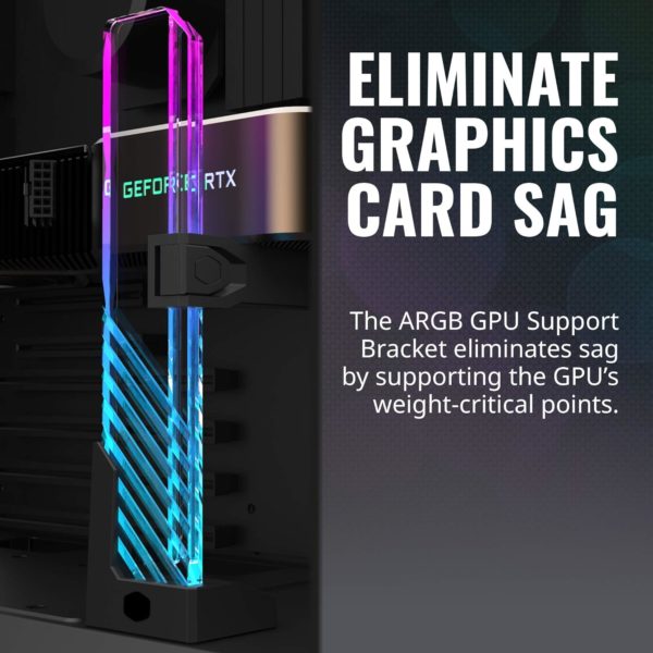 Soporte Para Gpu Cooler Master (Mca-u000r-agsbtg-00) Soporte Versatil P Gpu,argb,plµstico Abs, Vidri
