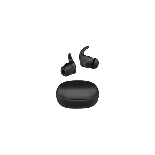 AUDIFONOS INTRAURICULARES ACTECK (AC-935098) SINCHRO PRO EP635,BT 5.3,MICROFONO,BAT 5 HORAS,NEGRO