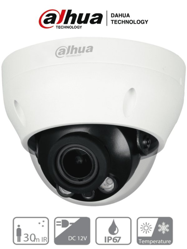 CÁMARA DOMO DAHUA (DH-HAC-D3A21N-VF-2712) COOPER D3A21-VF VARIFOCAL 2MP, IR 30M, IP67, DWDR, BLC,HCL