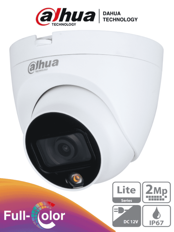 CÁMARA DOMO DAHUA (DH-HAC-HDW1209TLQN-LED-0280B) 2MP, 1080P,106 GRADOS, IR 20M, STARLIGHT, IP67