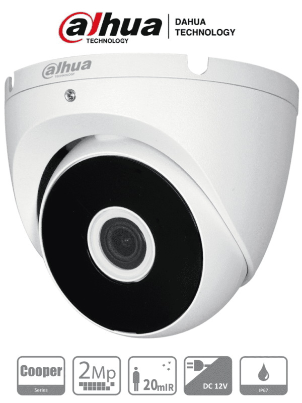 CÁMARA DOMO DAHUA (DH-HAC-T2A21N-0360B) COOPER T2A21, HDCVI 1080P, 720P, IR 20M, IP67,93 GRADOS META