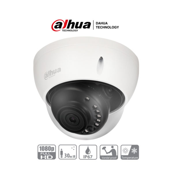 CÁMARA DOMO DAHUA (DH-HAC-HDBW1200EN-0280B-S4) HDCVI 1080P ANTIVANDALICA,TVI,AHD,CVBS,2.8MM,115 GRAD