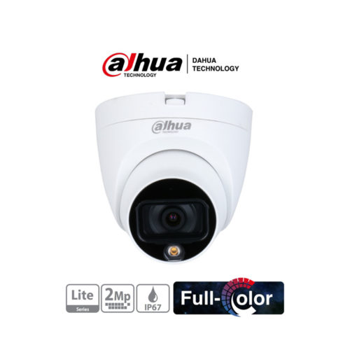 CÁMARA DOMO DAHUA (DH-HAC-HDW1209TLQN-LED-0280B) 2MP, 1080P,106 GRADOS, IR 20M, STARLIGHT, IP67