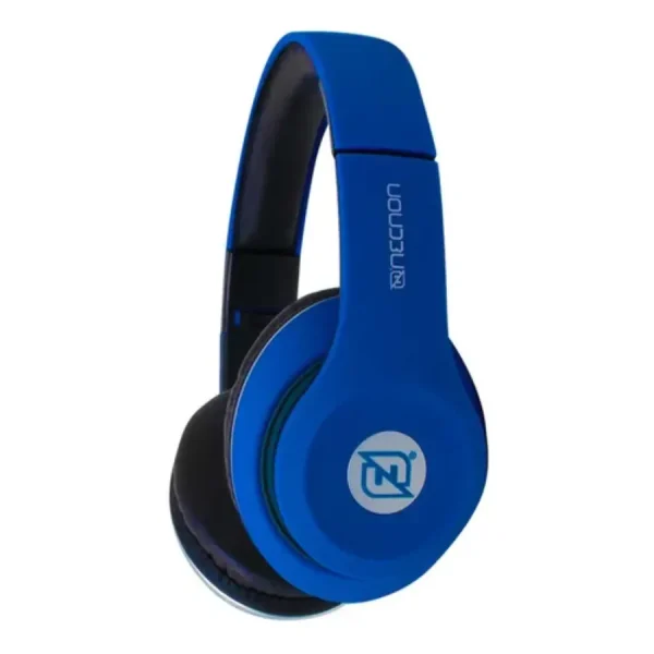 AUDIFONOS NECNON (NBH-01R-AZ) BTH,C/MICROFONO,ANTI-GOLPES,AUX 3.5,ENTRADA TF,FM,BATERIA 350MAH,AZUL