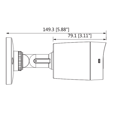 CÁMARA BULLET DAHUA (DH-HAC-B1A51N-0280B) COOPER 5MP, 106 GRADOS, IR 20M, IP67, CVI,CVBS,AHD,TVI