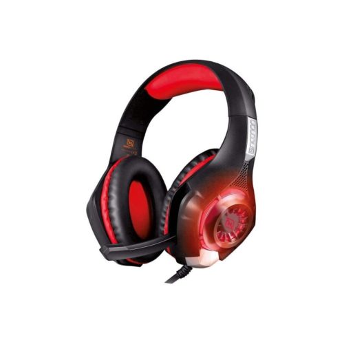 AUDIFONOS NECNON (NBHG-VIPER-RJ) GAMER,CONTROL VOLUMEN,LED,CONECTOR 3.5,ADAPTADOR DOBLE 3.5,ROJO