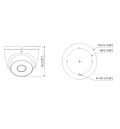 CÁMARA DOMO DAHUA (DH-HAC-T2A21N-0360B) COOPER T2A21, HDCVI 1080P, 720P, IR 20M, IP67,93 GRADOS META